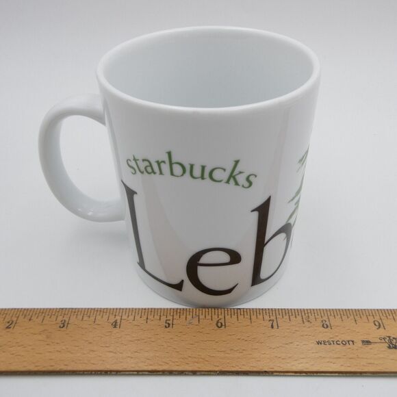 Starbucks Lebanon City Collector Series Coffee Mug Cup 2002 White & Green - Picture 10 of 12